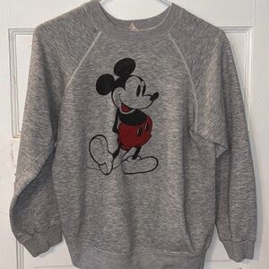 Disney Gray and Red Mickey Mouse Sweater